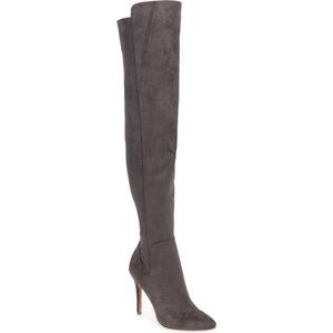 Grey Perfect Over The Knee Thigh High Boots